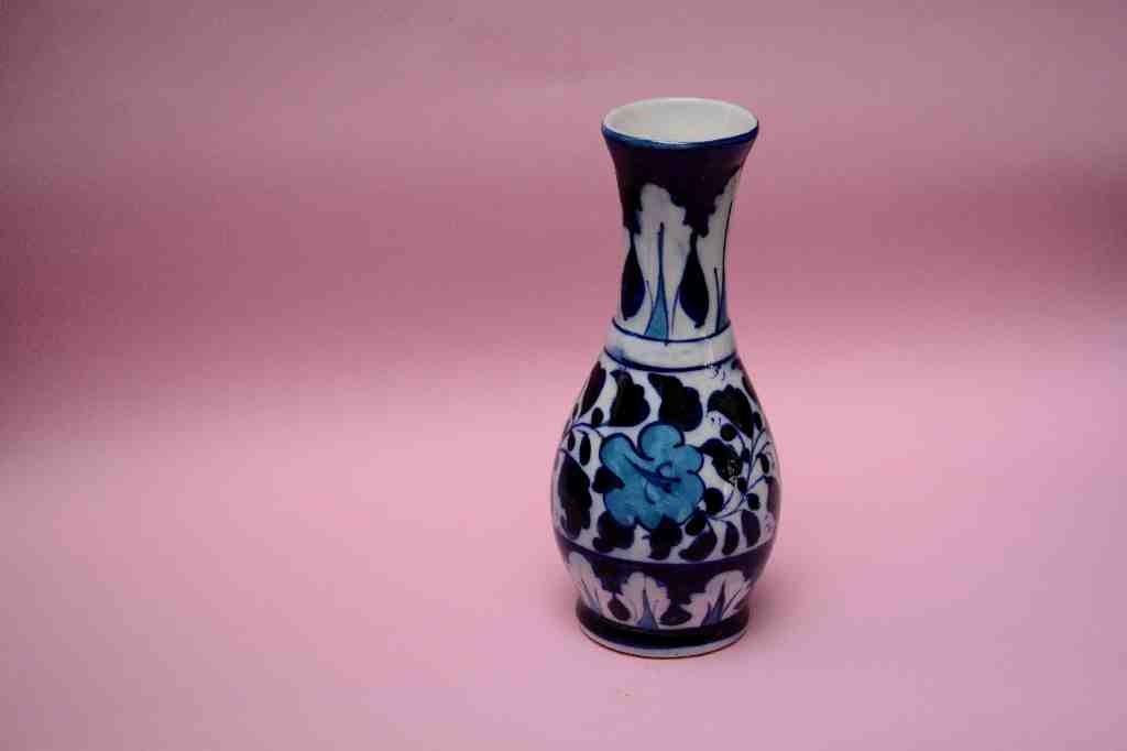 Blue Pottery Medium Flower Vase