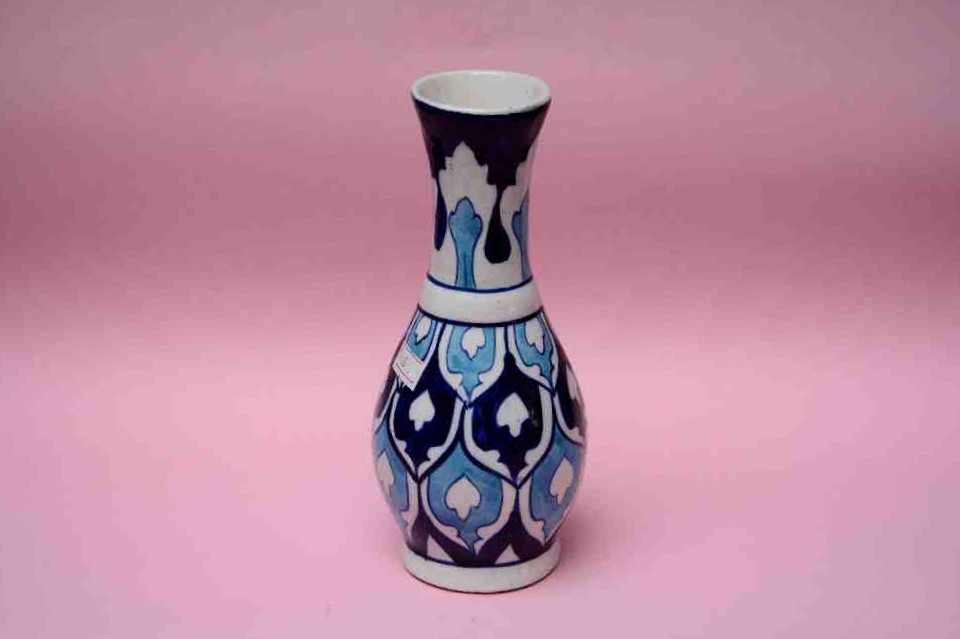 Blue Pottery Medium Flower Vase