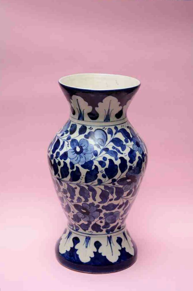 Blue Pottery Flower Vase