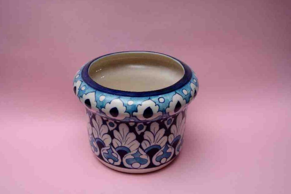Blue Pottery Medium Flower Vase
