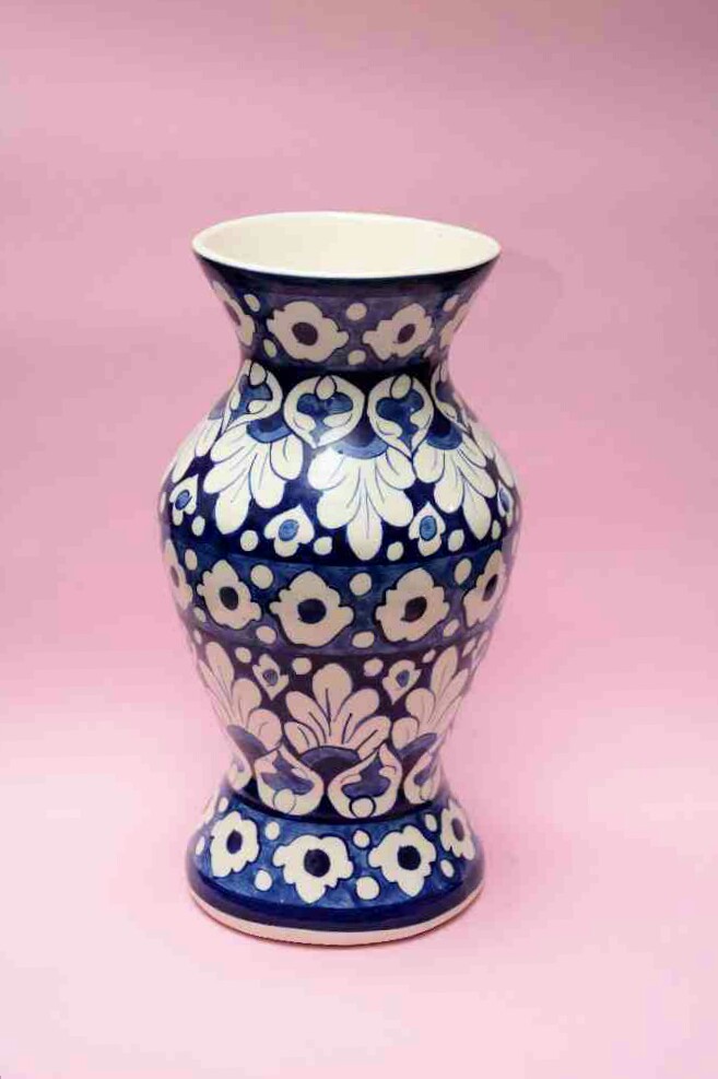Blue Pottery Flower Vase