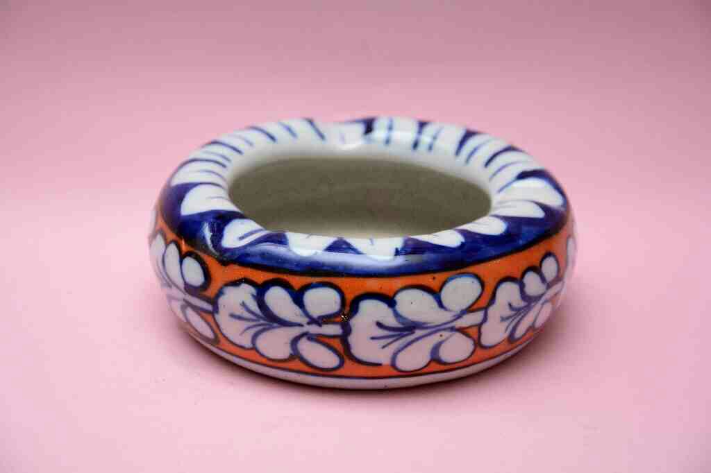 Blue Pottery Ash Tray