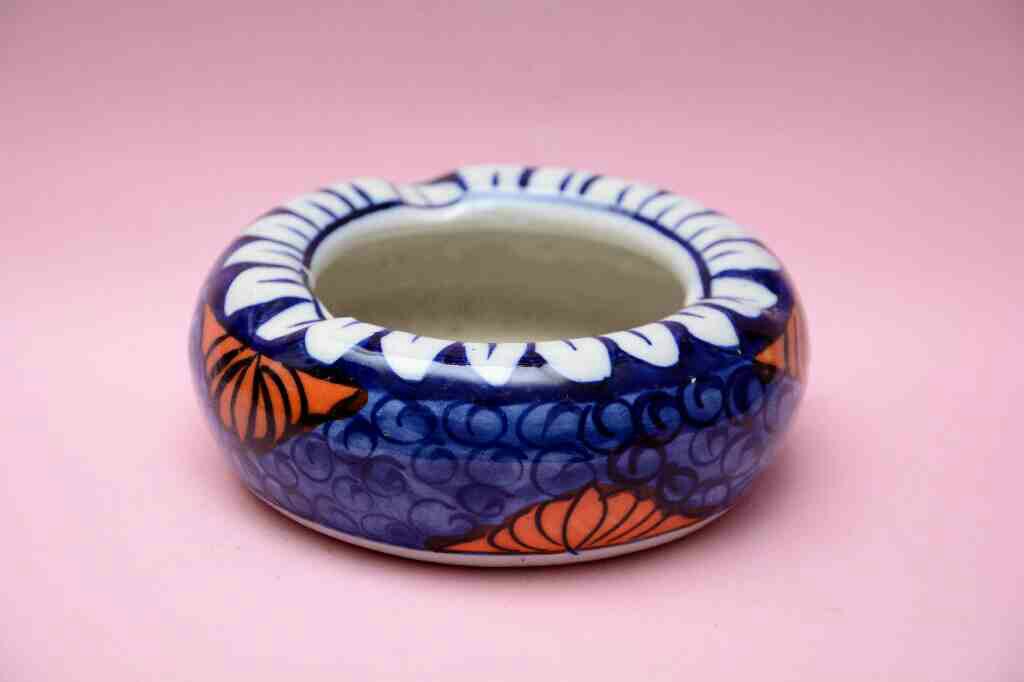 Blue Pottery Ash Tray