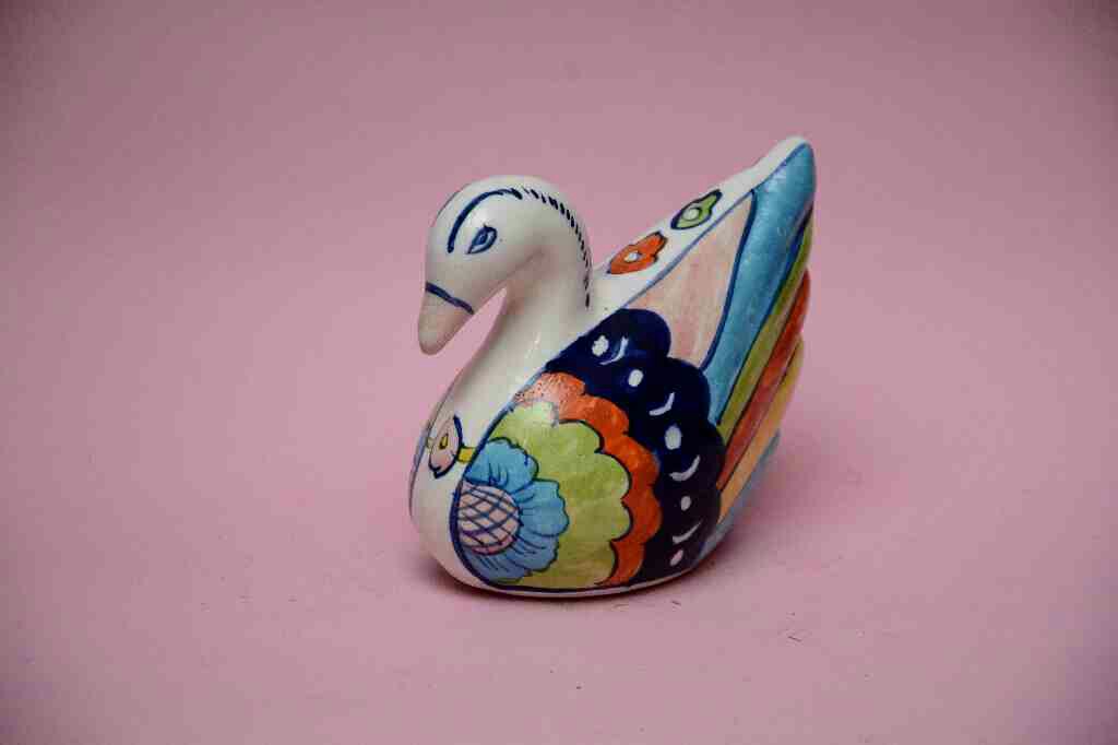 Blue Pottery Miniature Duck
