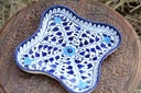 Blue Pottery Star Shape Serving Dish