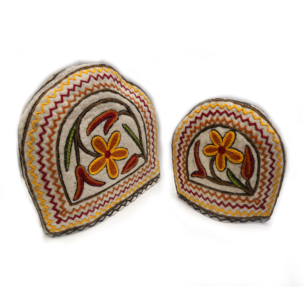 Hand Embroidery Tea Cozy set