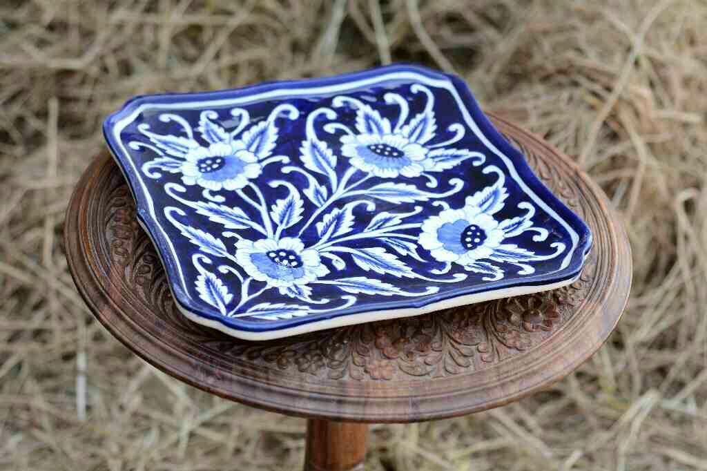 Blue Pottery Large Dish