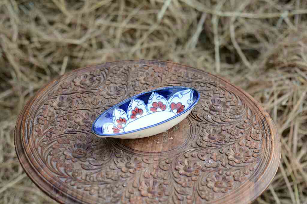 Blue Pottery Small Raita/Dry Fruit Tray