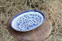 Blue Pottery Oval Shape Rice Tray