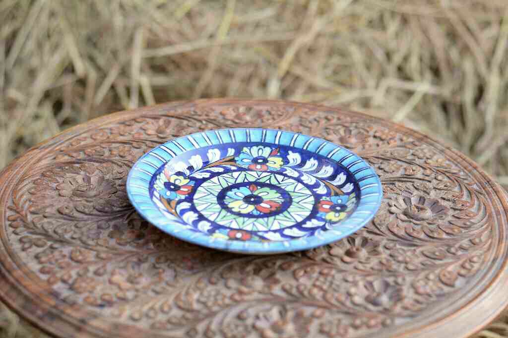 Blue Pottery Half Plate