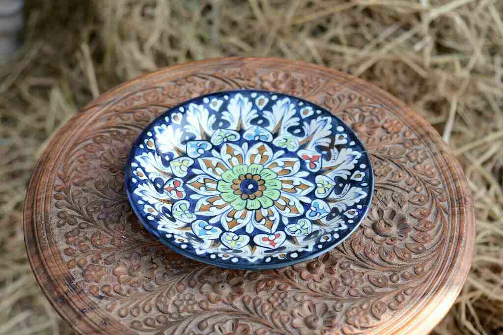 Blue Pottery Dinner Plate