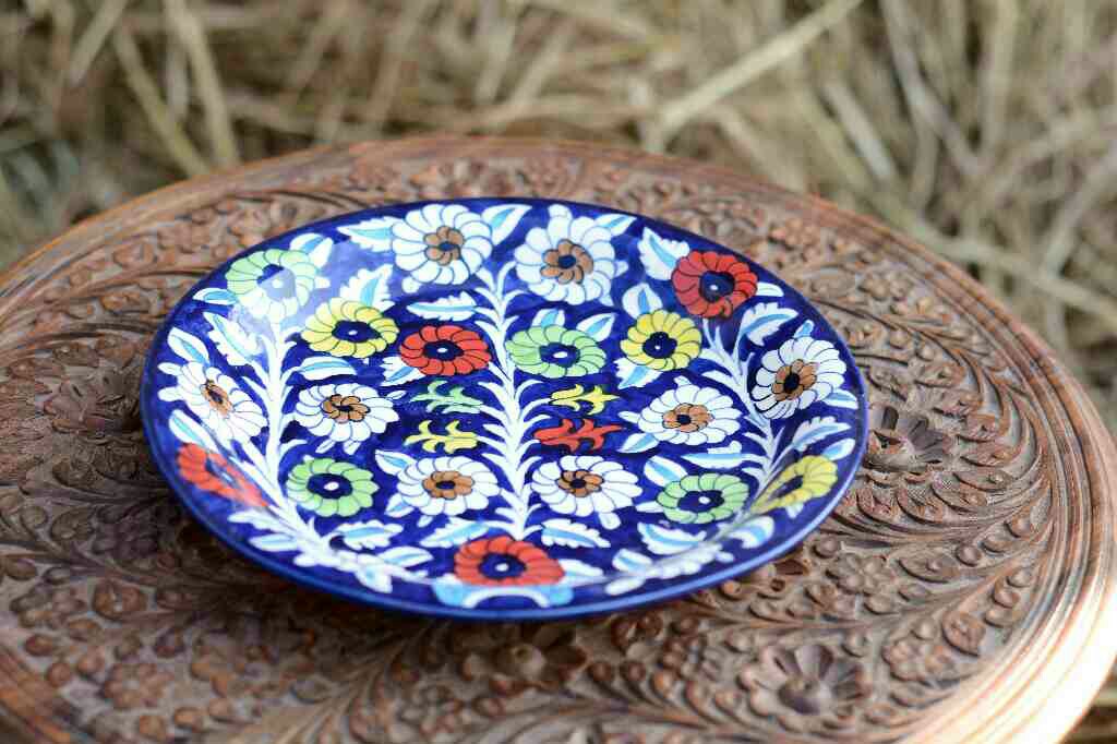 Blue Pottery Dinner Plate
