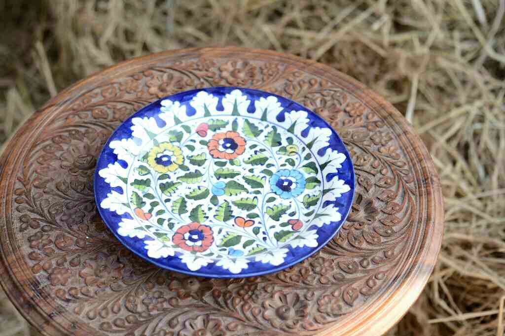 Blue Pottery Dinner Plate