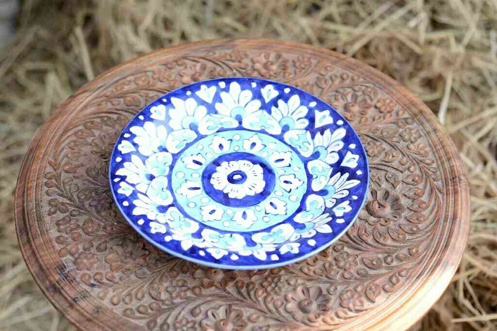 Blue Pottery Dinner Plate