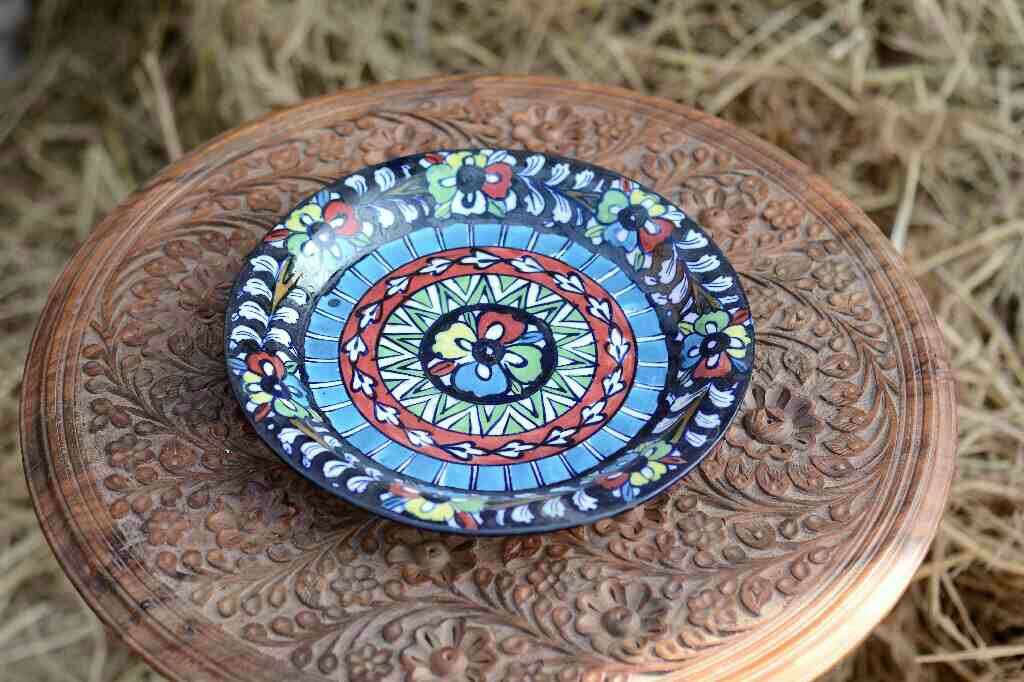 Blue Pottery Dinner Plate