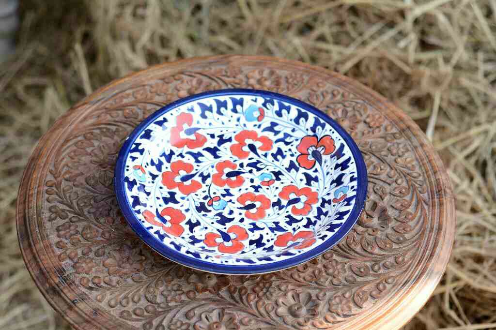 Blue Pottery Dinner Plate