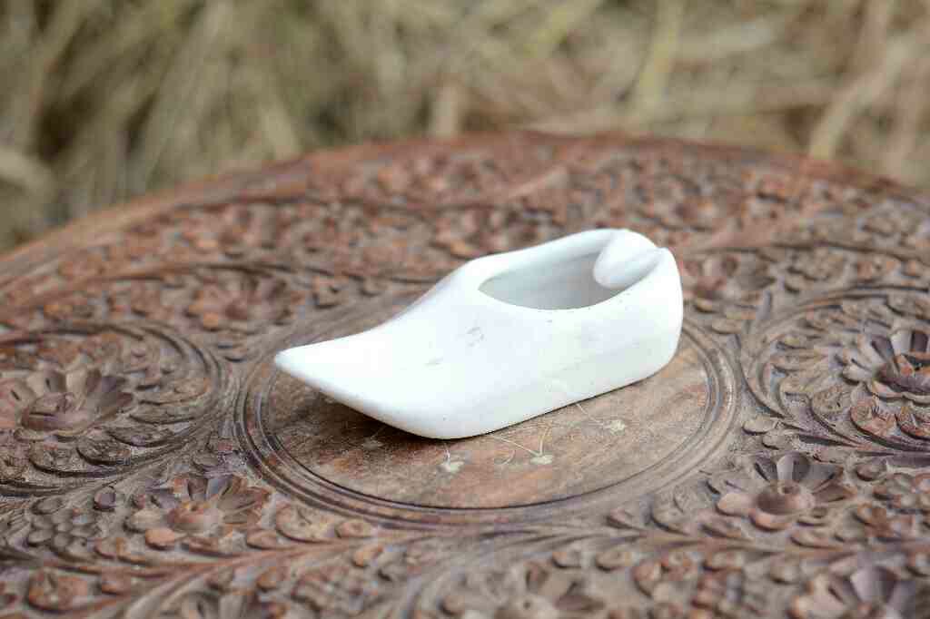 Blue Pottery Decorative Shoe