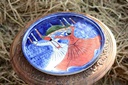 Blue Pottery Pizza Tray