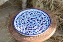Blue Pottery Pizza Tray