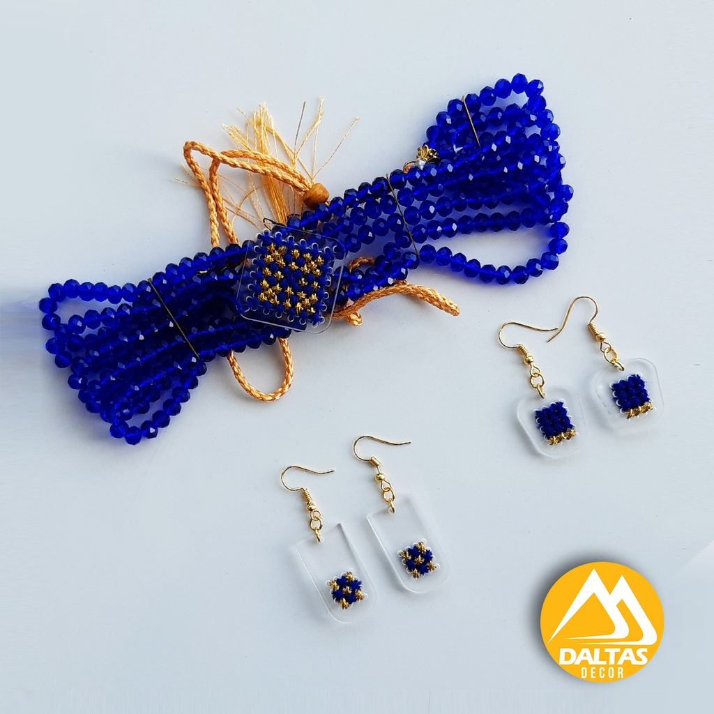 Embroidered Chocker and 1 Set of Earring