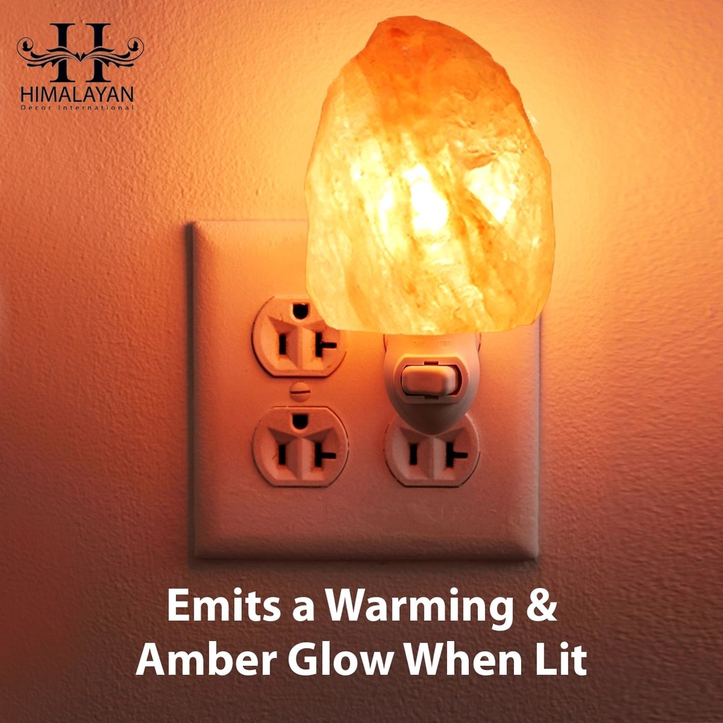 Hand Carved Natural Shape Himalayan Salt Night Light Mini Lamp