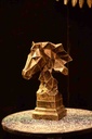 Origami Horse Head Statues Geometry Animal