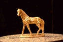 Fiber Horse Golden Mini Sculpture