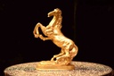Fiber Horse Golden Mini Sculpture