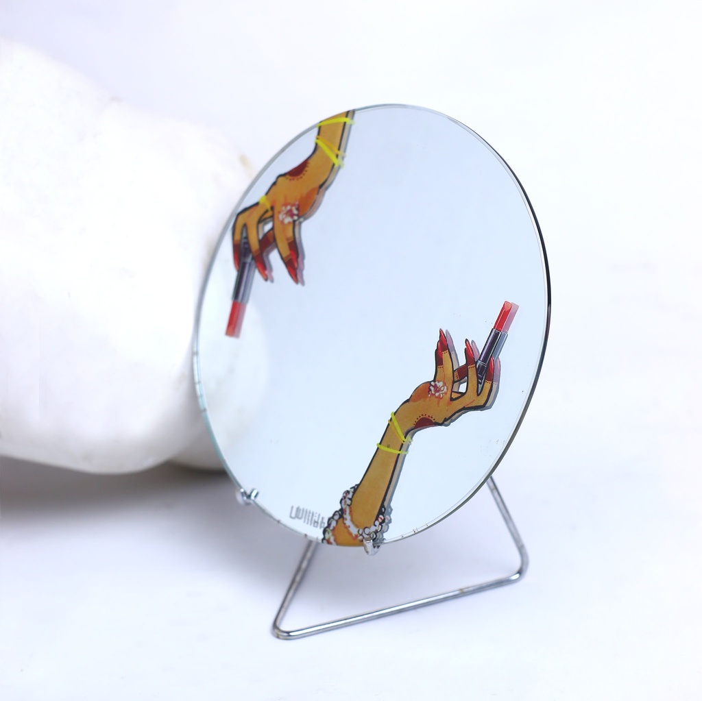 Lipstick Round Mirror