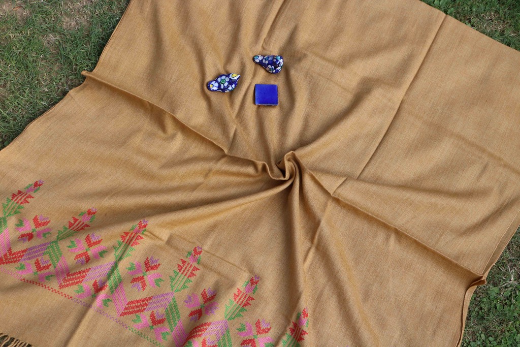Swati Khaddi Embroidered Wool Shawl