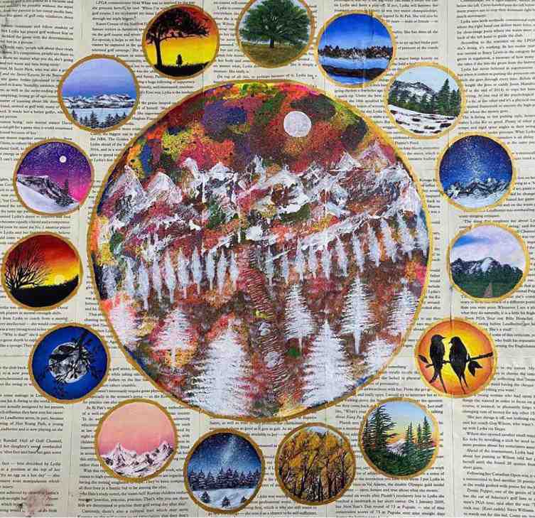 Hand painted Wall Poster  Love Nature