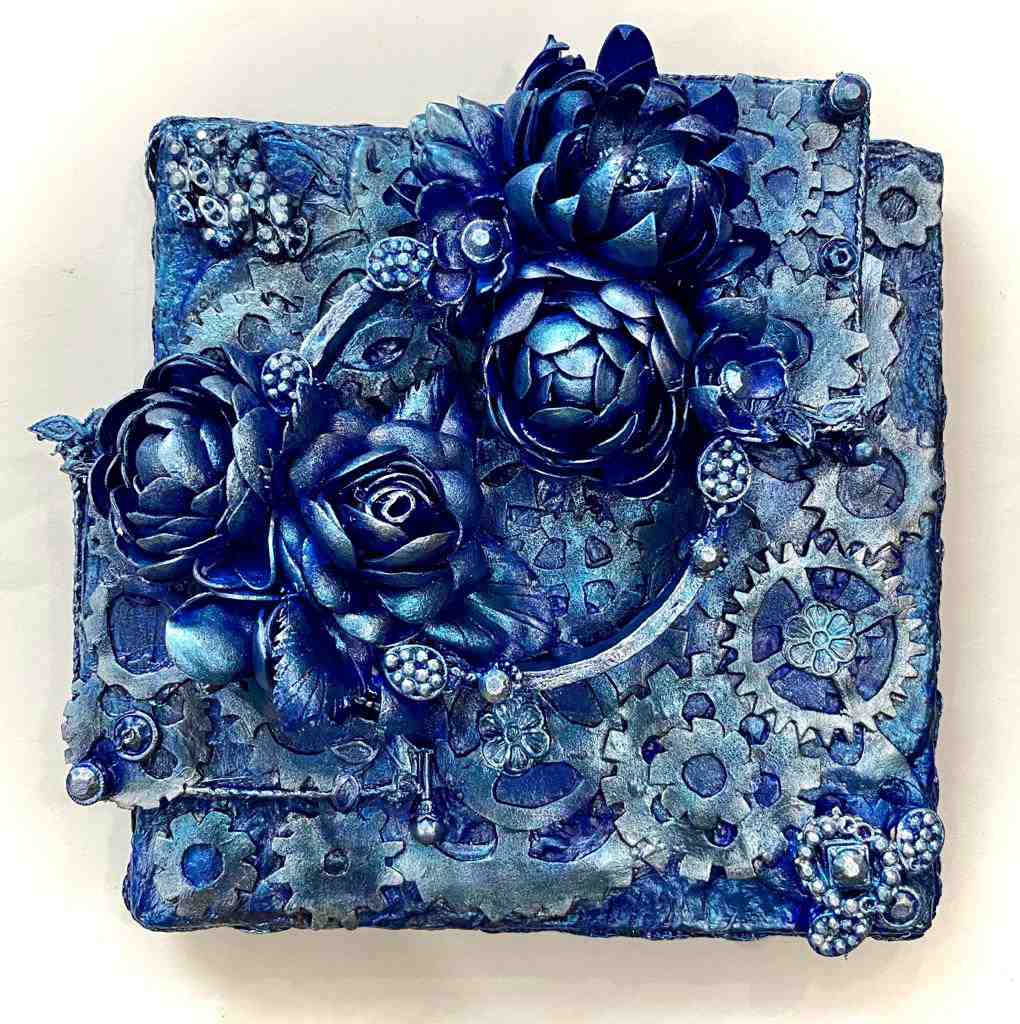 Steampunk Vintage Floral Art on Canvas