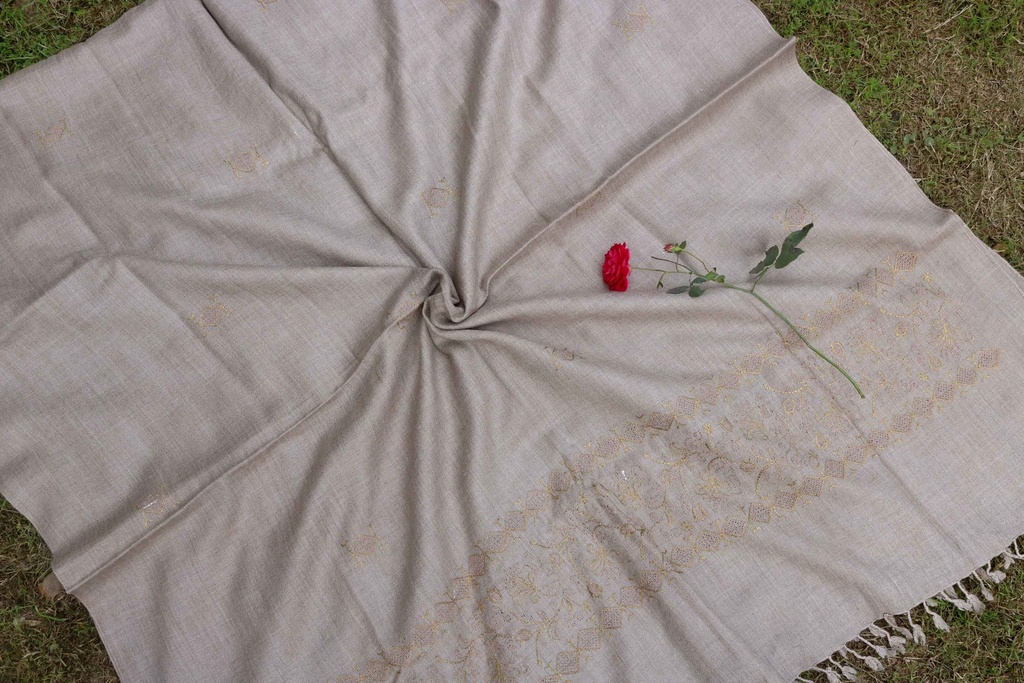 Swati Khaddi Embroidered Wool Shawl