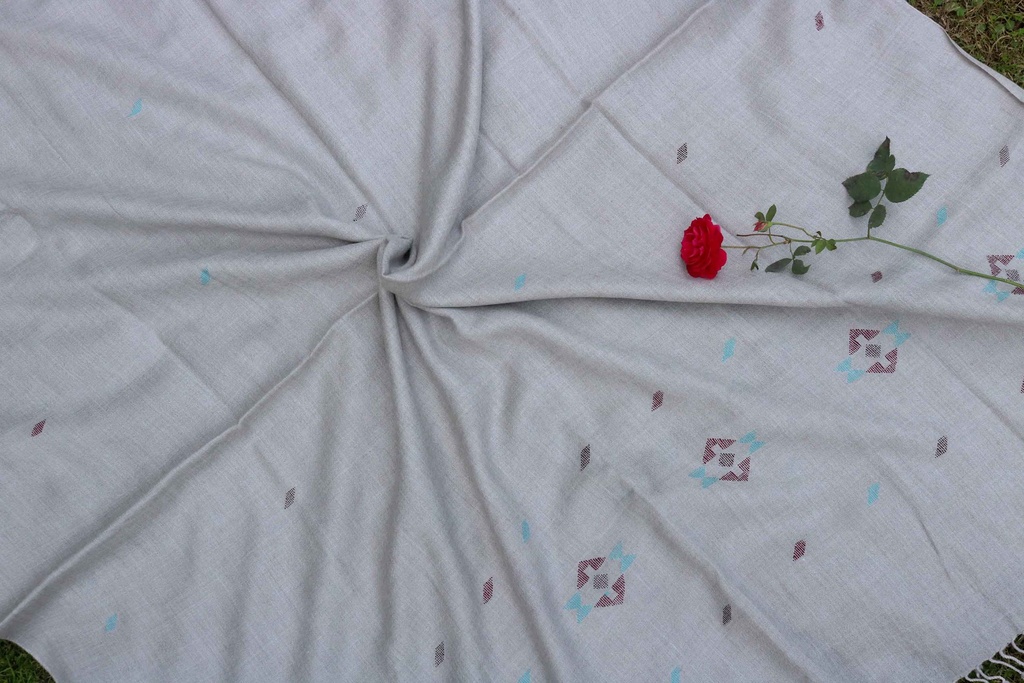 Swati Khaddi Embroidered Wool Shawl
