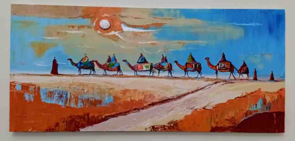 Camel Desert Painting