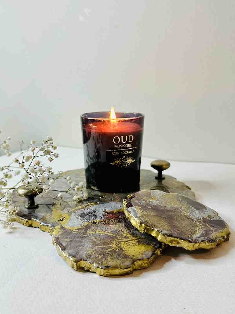 Resin Vanity Tray and Coasters Set