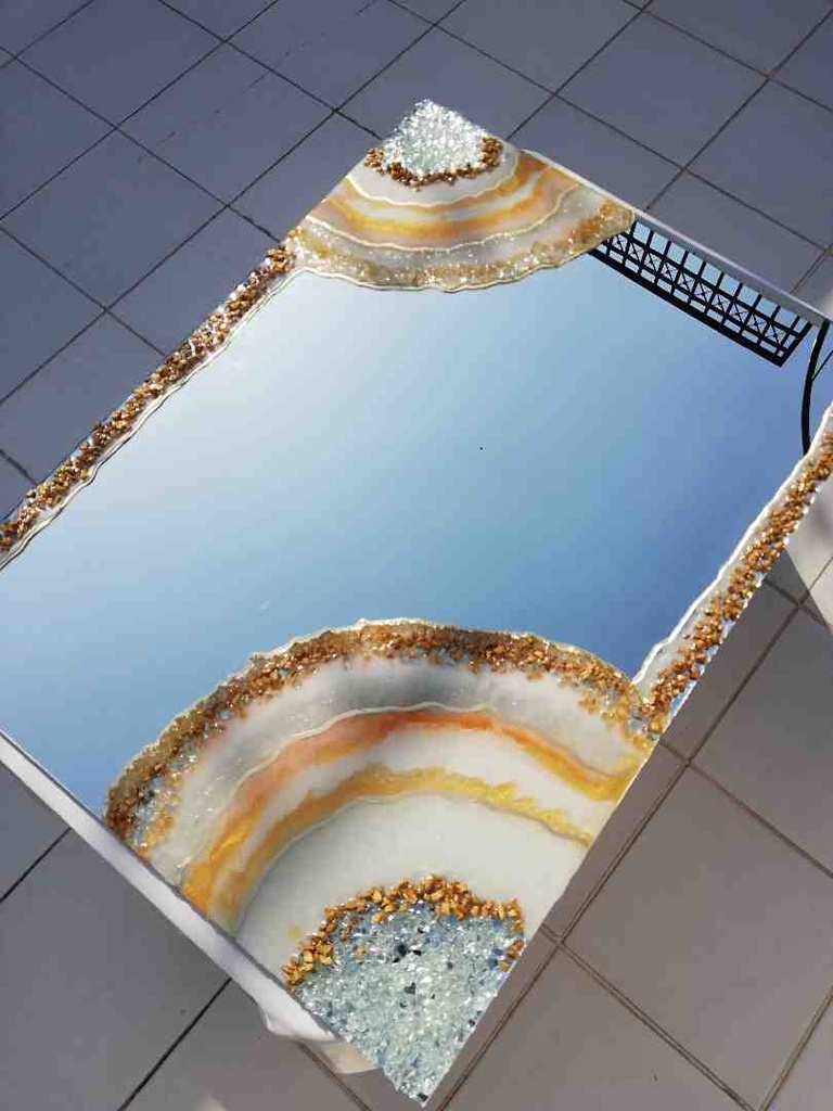 Geode Resin Wall Mirror