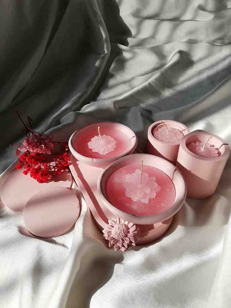 Concrete & Claypot Scented Candles Set