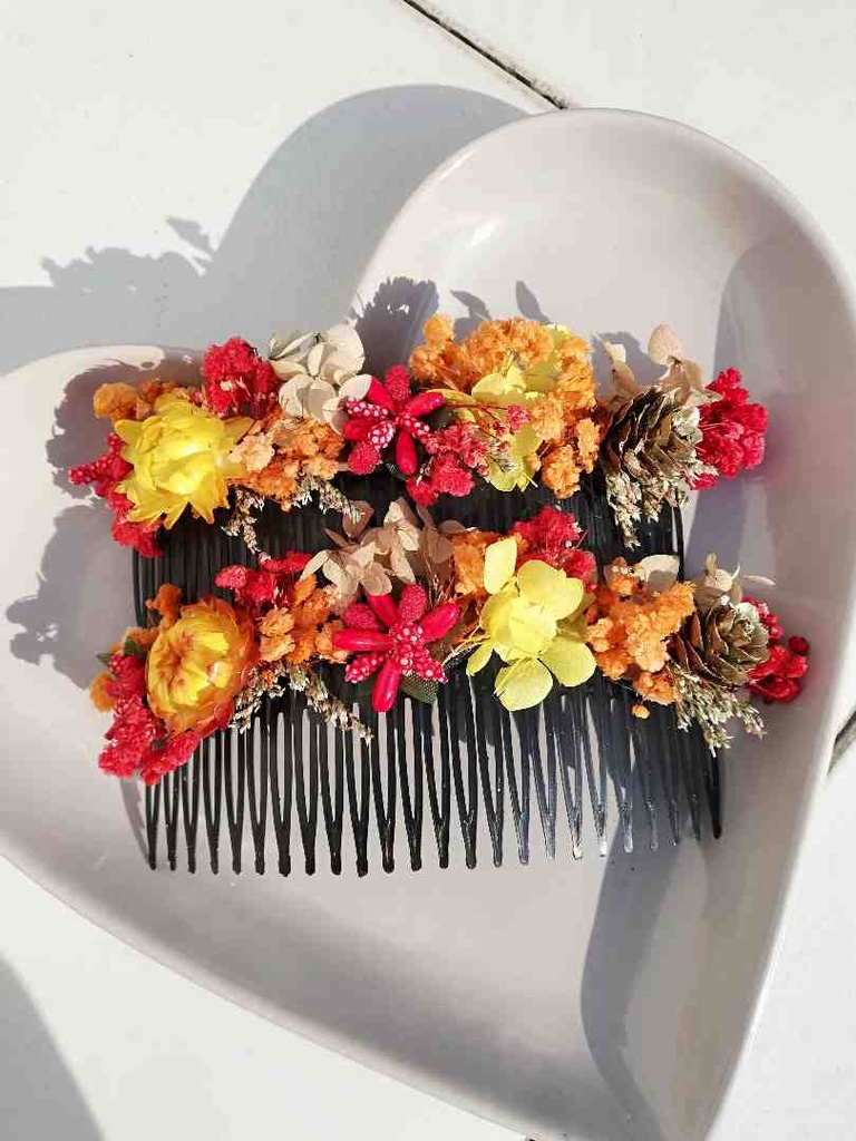 Real Flower Hair Combs