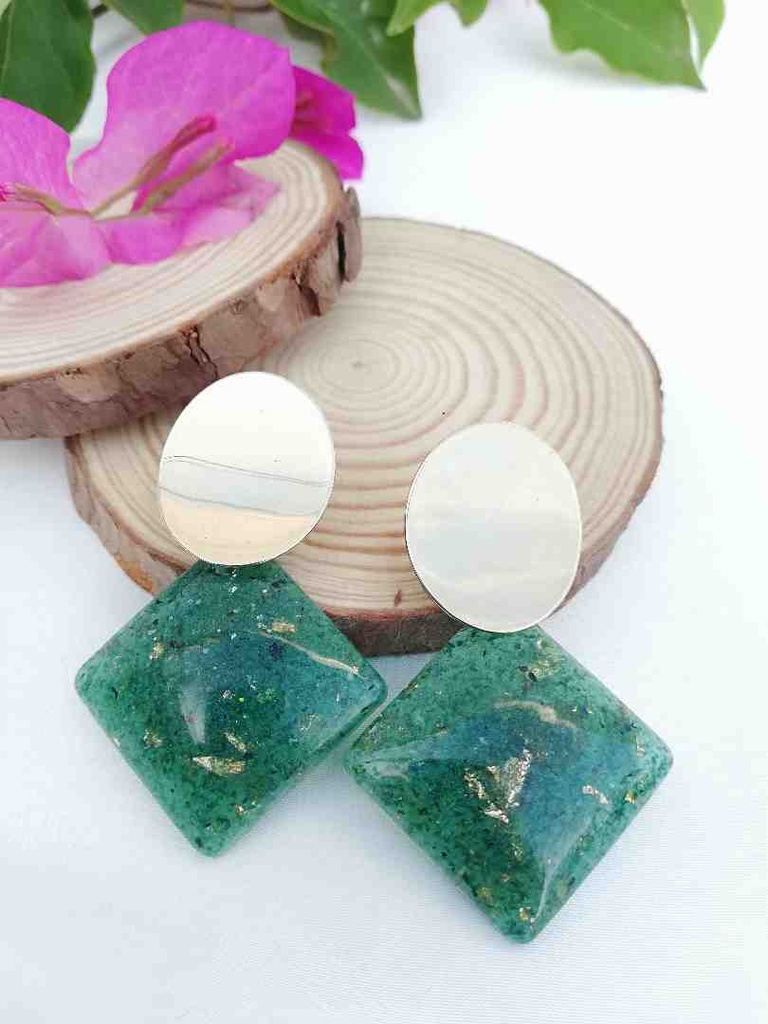 Zinc Green Earrings 