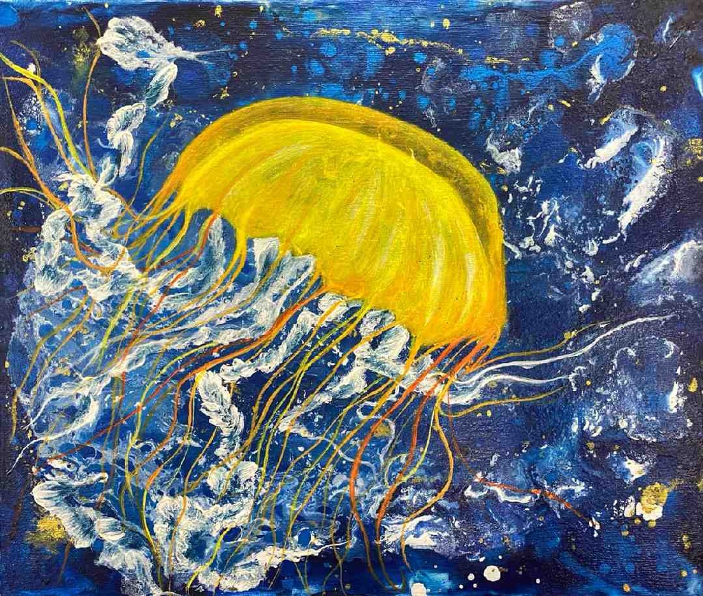 Vibrant Yellow Jellyfish 