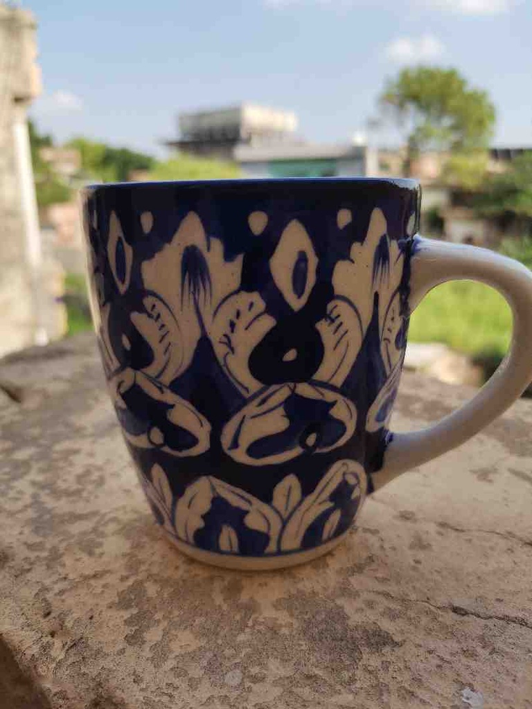 Blue Pottery Mug