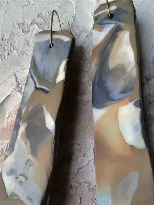 Polimer clay hand made earrings 