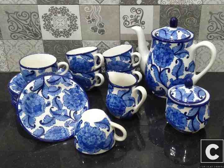 Blue Garden Tea set