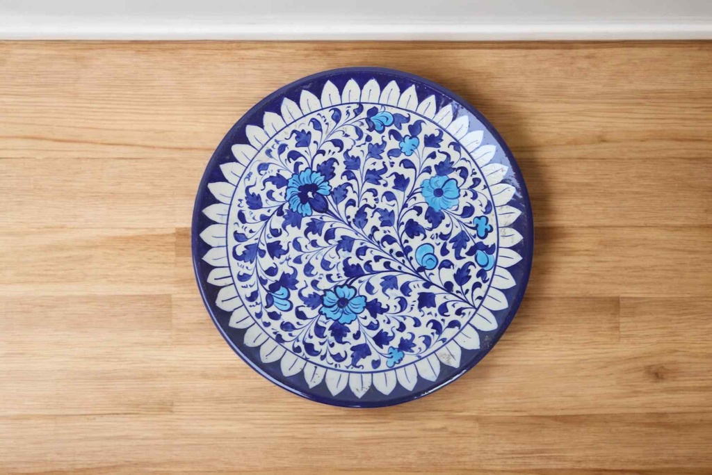 Blue Pottery Large Plate