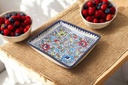 Blue Pottery Square Dish