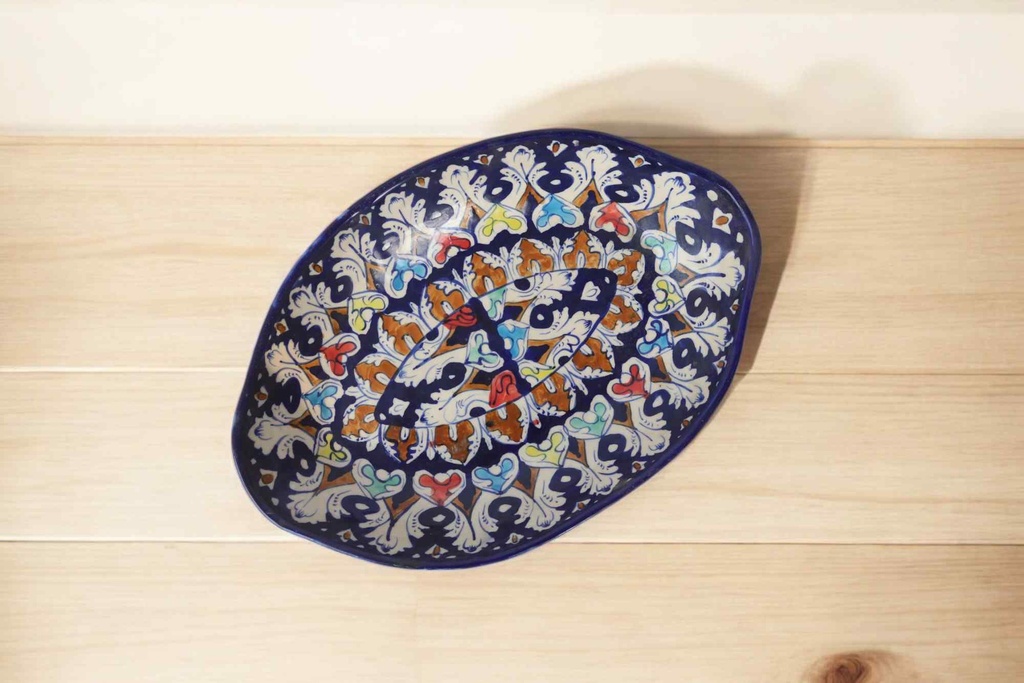 Blue Pottery Rice Dish