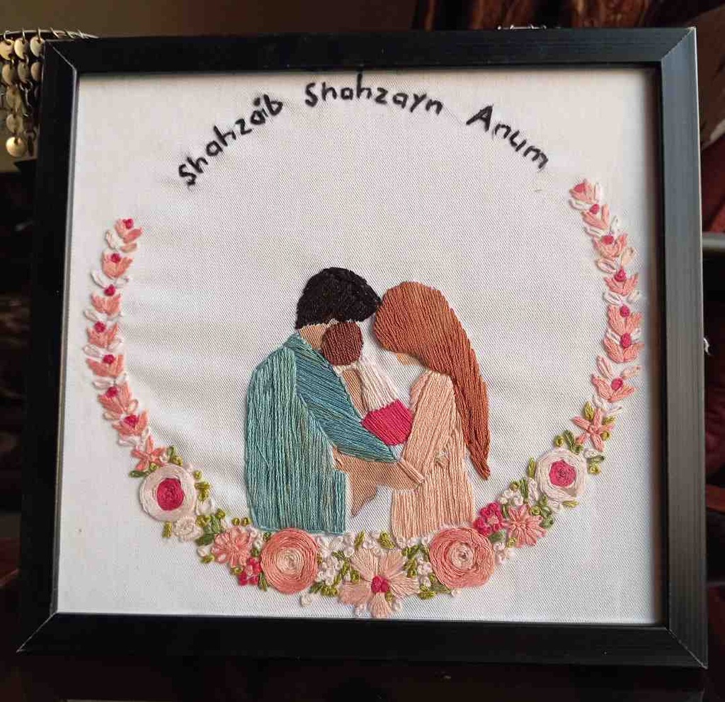 embroidered portrait 