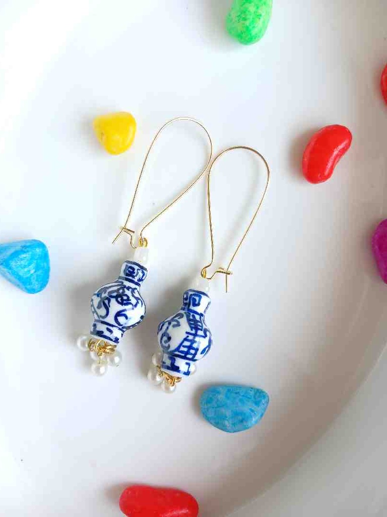Ceramic beads earrings 