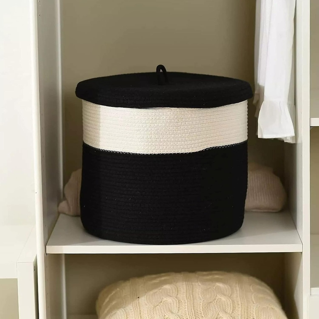 Laundry Basket with Lid –Storage Bin for Toys, Clothes & Blankets